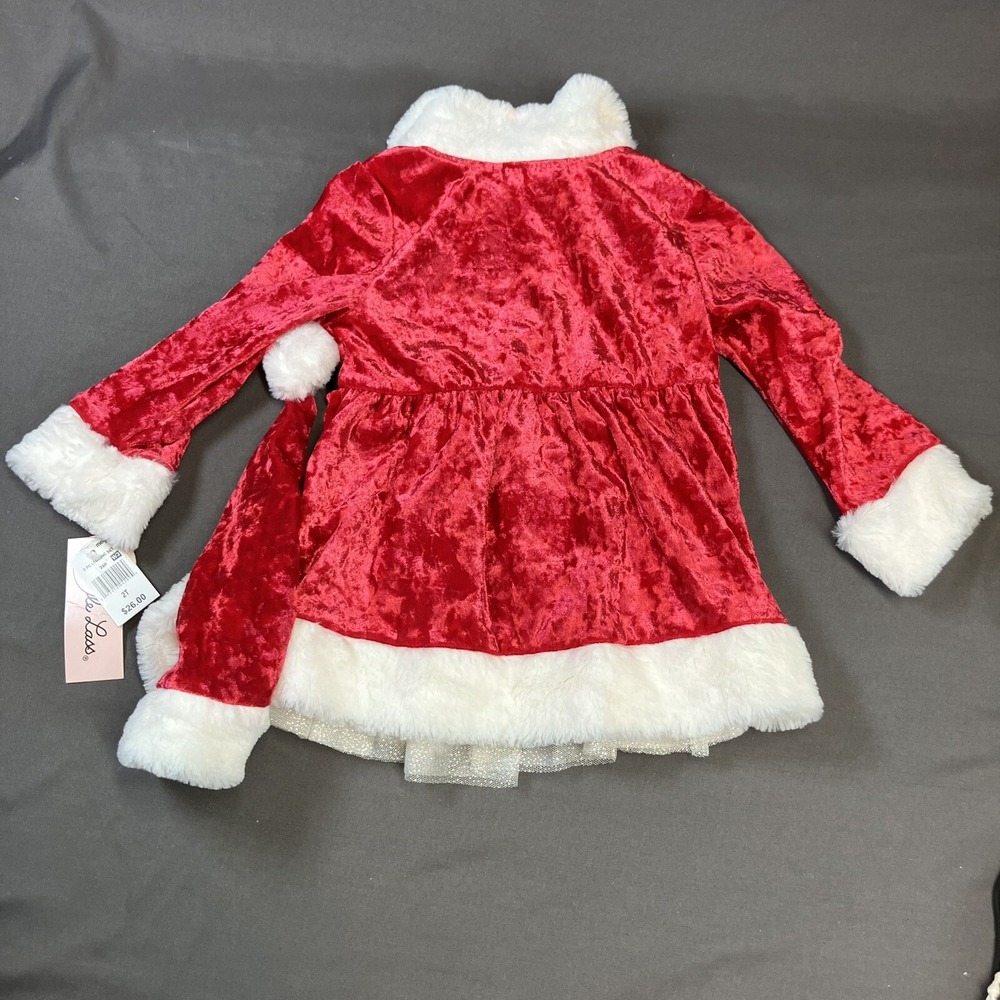 Little Lass Girl Skirt Tights Hat Set / 2T / Santa / 3 Pieces /Christmas Holiday - Picture 11 of 16